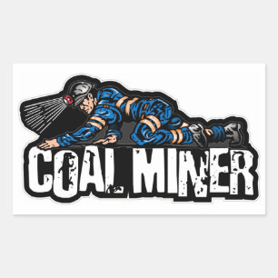 ADESIVO RETANGULAR MINERADOR DE CARVÃO RASTEJANTE
