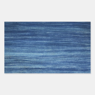 Adesivo Retangular miniaturas de tecido azul e texturas de modelo