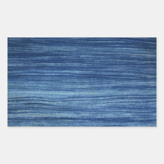 Adesivo Retangular miniaturas de tecido azul e texturas de modelo
