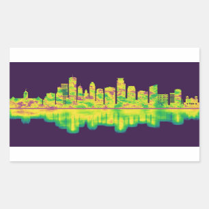 Adesivo Retangular Minneapolis Minnesota Skyline