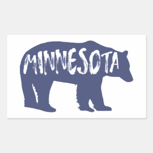 Adesivo Retangular Minnesota Bear