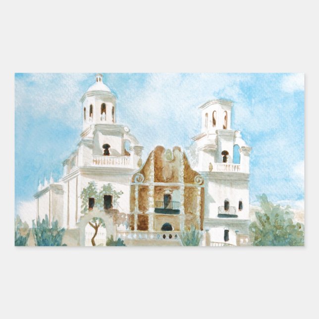 Adesivo Retangular Missão San Xavier del Bac (Frente)