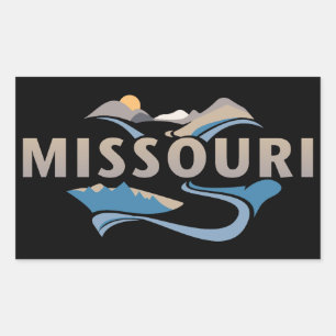 Adesivo Retangular Missouri Estados Unidos da América