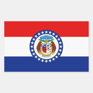 Adesivo Retangular Missouri Flag