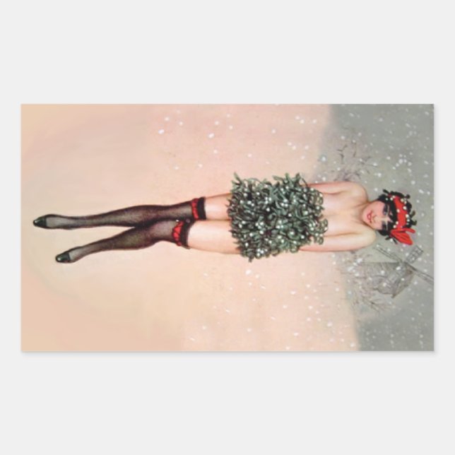Adesivo Retangular Mistletoe Miss (Frente)