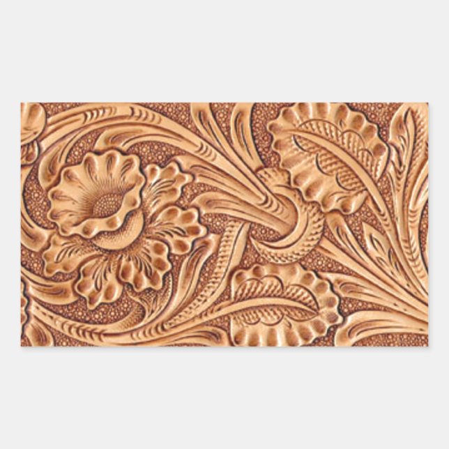 Adesivo Retangular moda de vintage, couros do sudoeste (Frente)