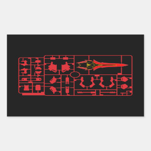 Adesivo Retangular modelo de jogo sinanju gundam gunpla plamo proteto