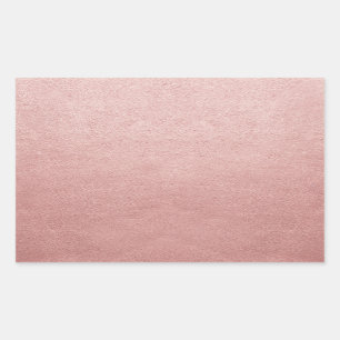 Adesivo Retangular Modelo de logotipo de texto falso em dourado rosa