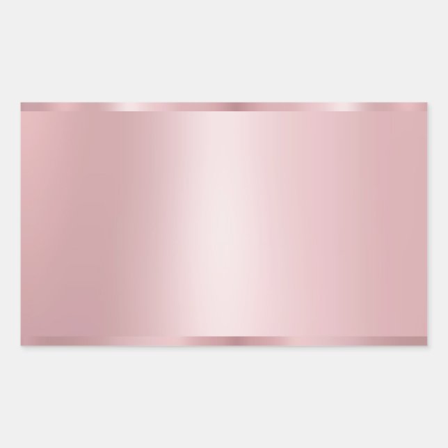 Adesivo Retangular Modelo Elegante Moderno Dourado Rosa Tendência em  (Frente)