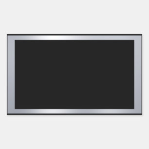 Adesivo Retangular Modelo Elegante Preto E Vazio