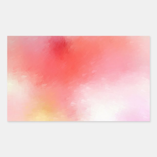 Adesivo Retangular Modelo em Branco de Arte Abstrata Rosa Vermelho La (Frente)
