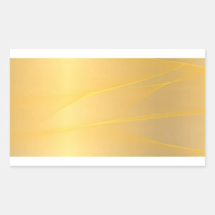 Adesivo Retangular Modelo em Branco de Design Elegante Dourado Falso