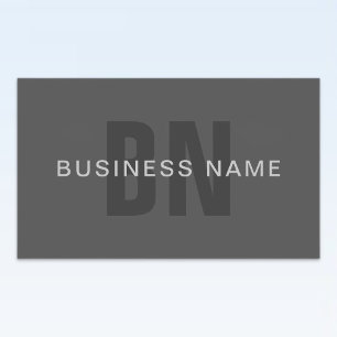 Adesivo Retangular Modelo Monograma Editável Cinza