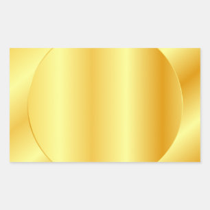 Adesivo Retangular Modelo Tendencial Vazio de Faux Dourado com Aparên