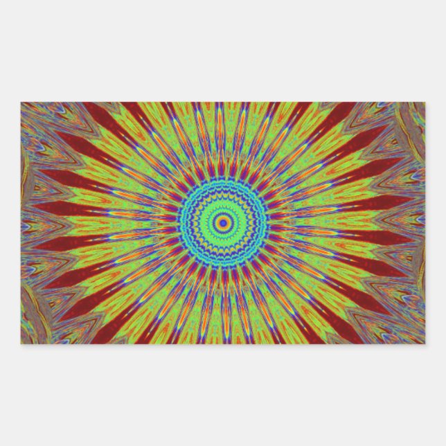 Adesivo Retangular Modelo tribal africano de tapetes iranianos (Frente)