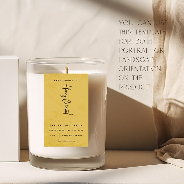 Adesivo Retangular Modern Golden Rustic Label (Criador carregado)