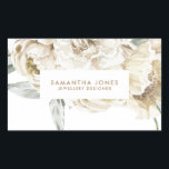 Adesivo Retangular Moderna Minimalista Peonie Floral<br><div class="desc">Personalize com você esse design floral de cor d'água minimalista,  moderno e elegante</div>