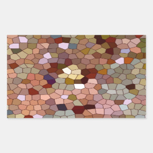 Adesivo Retangular Moedas abstratas do metal da prata do cobre do