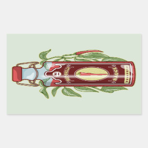 Adesivo Retangular Molho chili quente