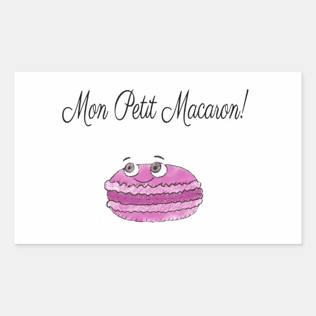 Adesivo Retangular Mon Petit Macaron (Frente)