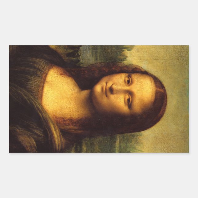 Adesivo Retangular Mona Lisa Rectangle Sticker (Frente)