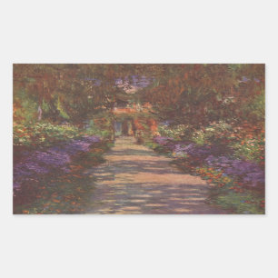 Adesivo Retangular Monet: Trajeto do jardim,