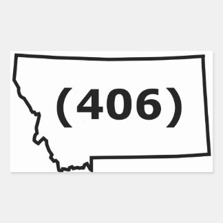 Adesivo Retangular Montana Area Code Sticker