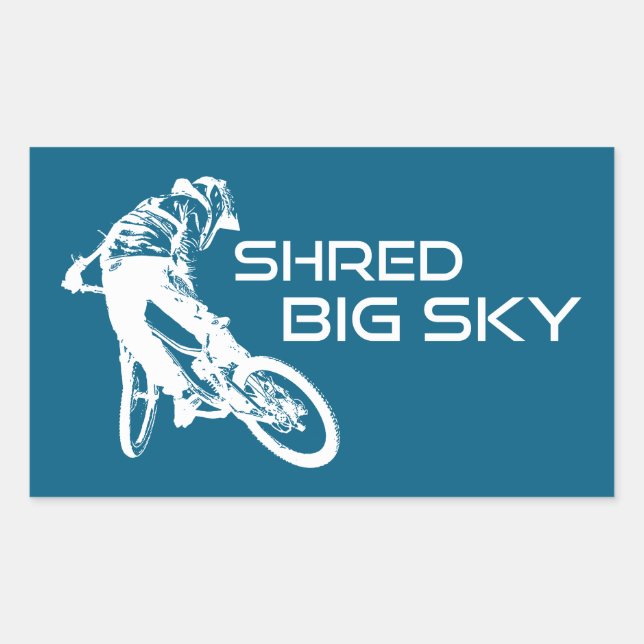 Adesivo Retangular Montanha de Montanha Shred Big Sky (Frente)