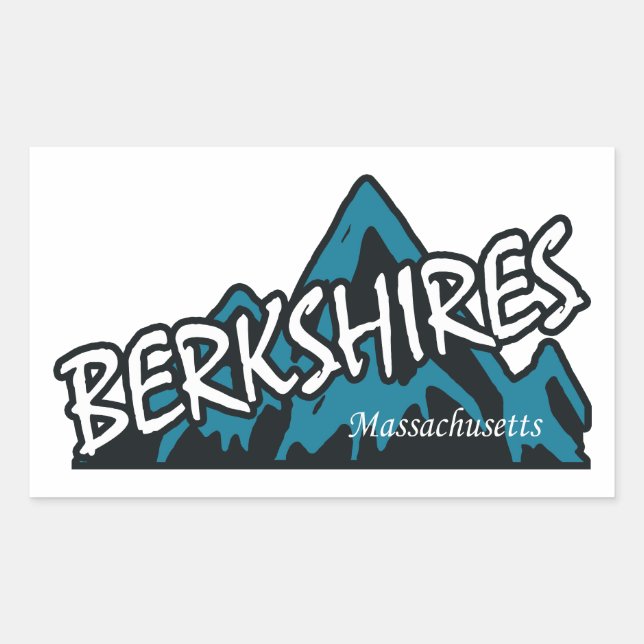Adesivo Retangular Montanhas Berkshires Massachusetts (Frente)