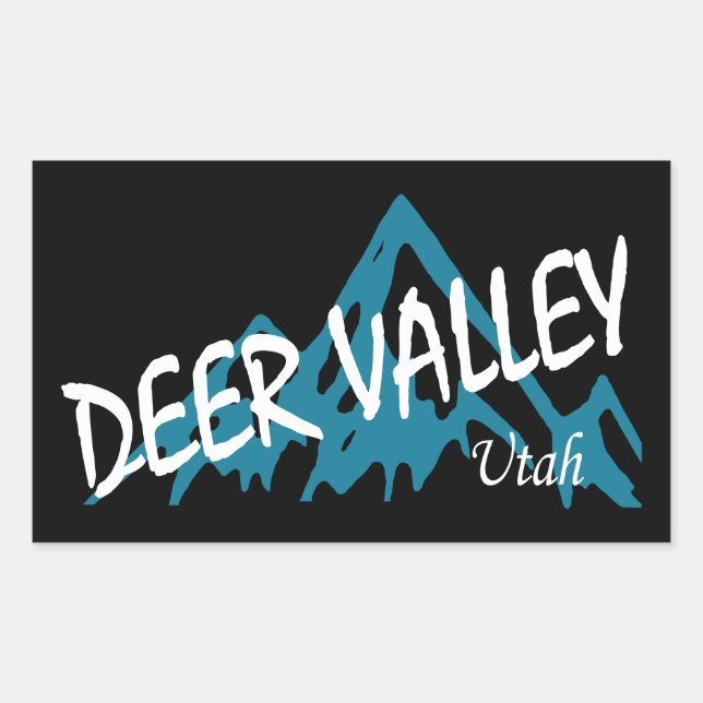 Adesivo Retangular Montanhas de Deer Valley (Frente)
