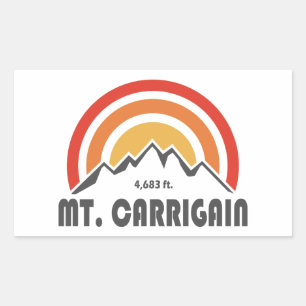 Adesivo Retangular Monte Carrigain New Hampshire