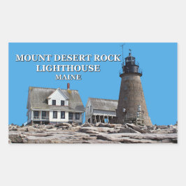 Adesivo Retangular Monte Desert Rock Lighthouse, Maine