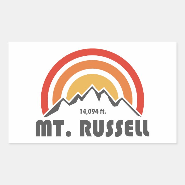 Adesivo Retangular Monte Russell Califórnia (Frente)