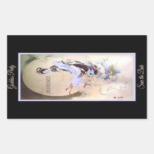 Adesivo Retangular Moon Goddess Chang'e Save-the-Date Sticker