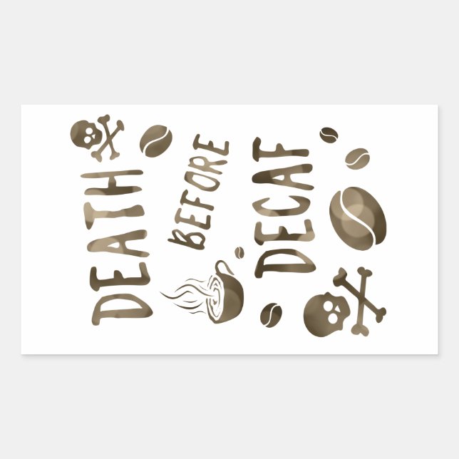 Adesivo Retangular morte antes de decaf bokeh (Frente)