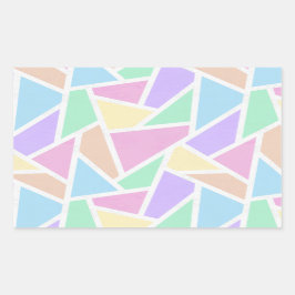 Adesivo Retangular Mosaico arco-íris de pastel