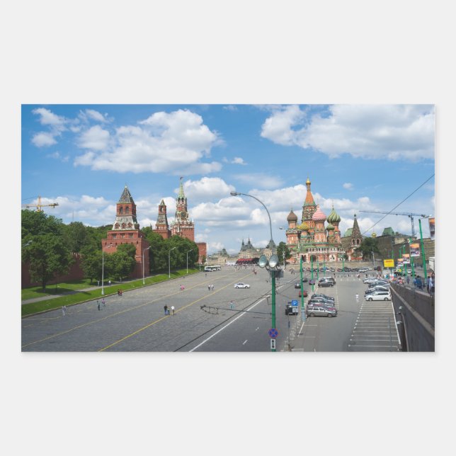 Adesivo Retangular Moscou Kremlin (Frente)