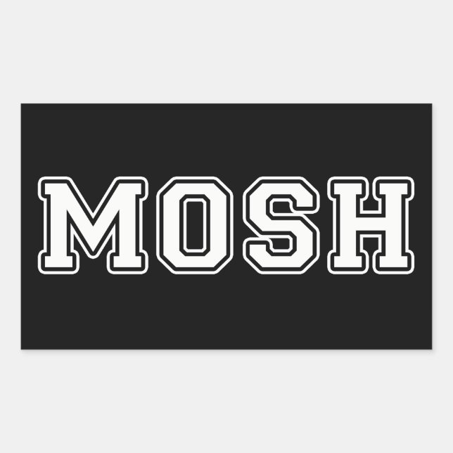 Adesivo Retangular Mosh (Frente)