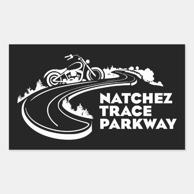 Adesivo Retangular Motocicleta Natchez Trace (Frente)