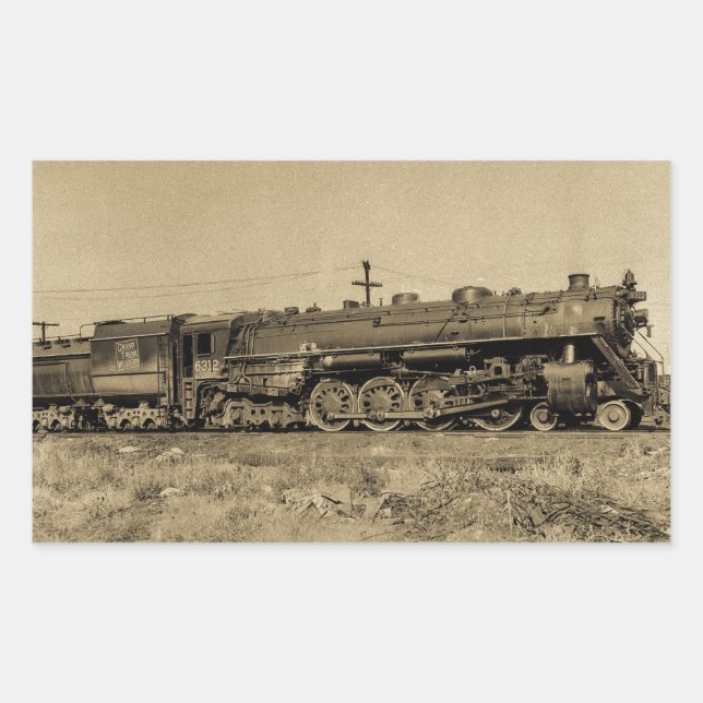 Adesivo Retangular Motor GTW nº 6312 em BattCreek, MI 1954 (Frente)