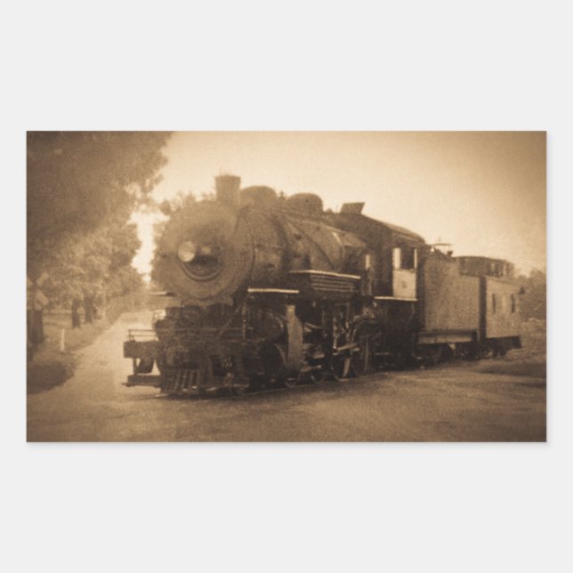 Adesivo Retangular Motor terminal da estrada de ferro de Detroit em (Frente)