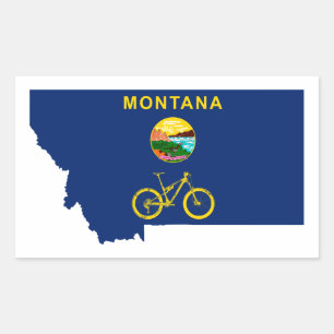 Adesivo Retangular Mountain Bike Montana