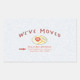 Adesivo Retangular Movimentamos o Mapa do Computador do Ícone do Pino