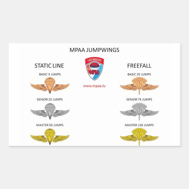 Adesivo Retangular MPAA Jumpwings (Frente)