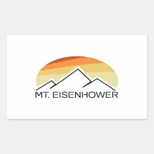Adesivo Retangular Mt. Eisenhower New Hampshire Retro