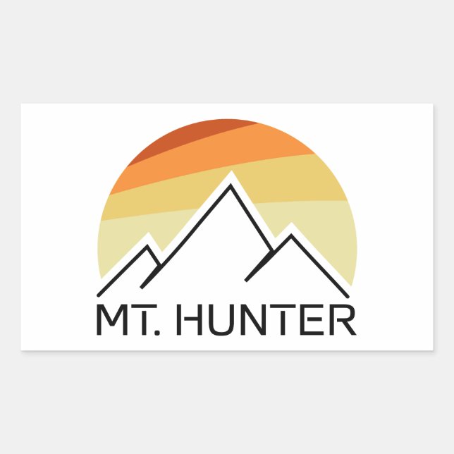 Adesivo Retangular Mt. Hunter Alaska Retro (Frente)