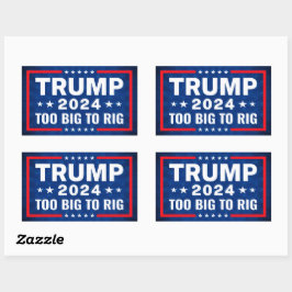 Adesivo Retangular Muito Grande Para Rig Pro Trump 2024 campanha anti