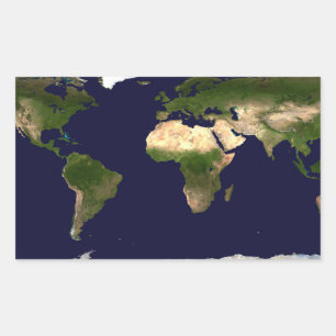 Adesivo Retangular Mundo Inteiro - Planeta Terra