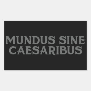 Adesivo Retangular Mundus Sine Caesaribus