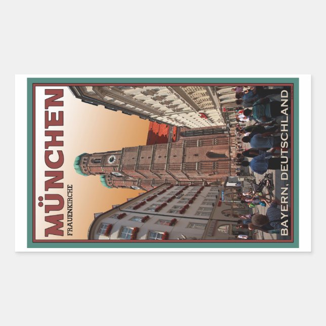 Adesivo Retangular Munique - Frauenkirche (Frente)